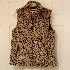 Leopard print vest